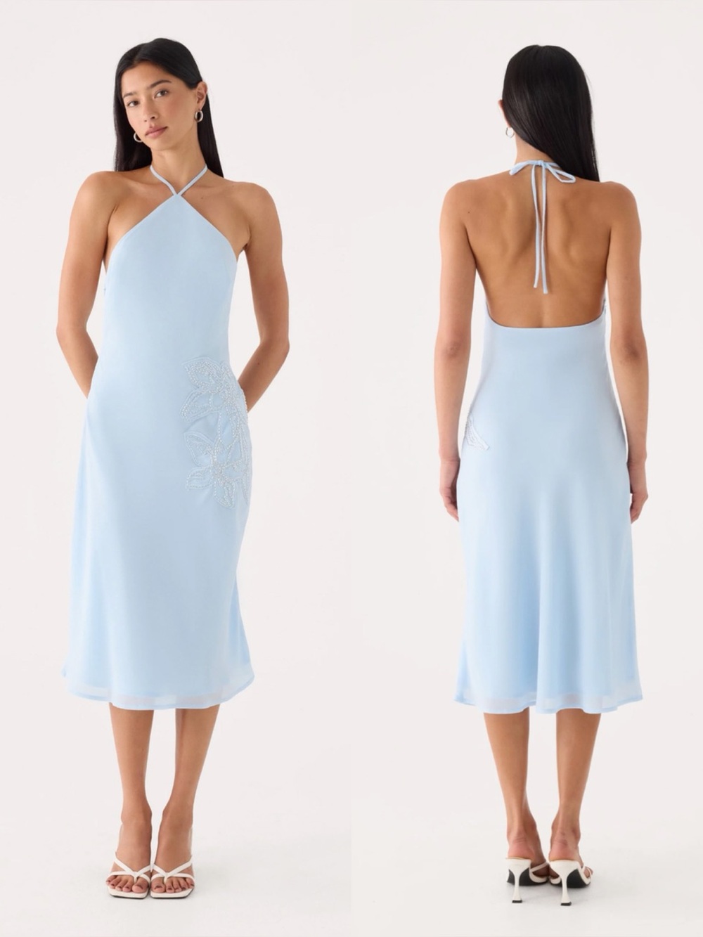 Brand New- Peppermayo Valeska Beaded Midi Dress in Blue 🩵✨
